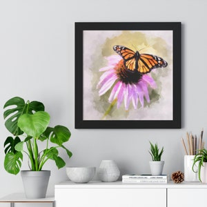 Monarch Butterfly Framed Print, Butterfly Print, Framed Picture, Monarch Framed Print, Watercolor Butterfly Print, Watercolor Framed Print