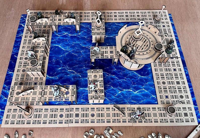 Tabletop Rigging Game Open Water Rig Set for Tabletop Miniature Games - SVG, LBRN2 - Etsy