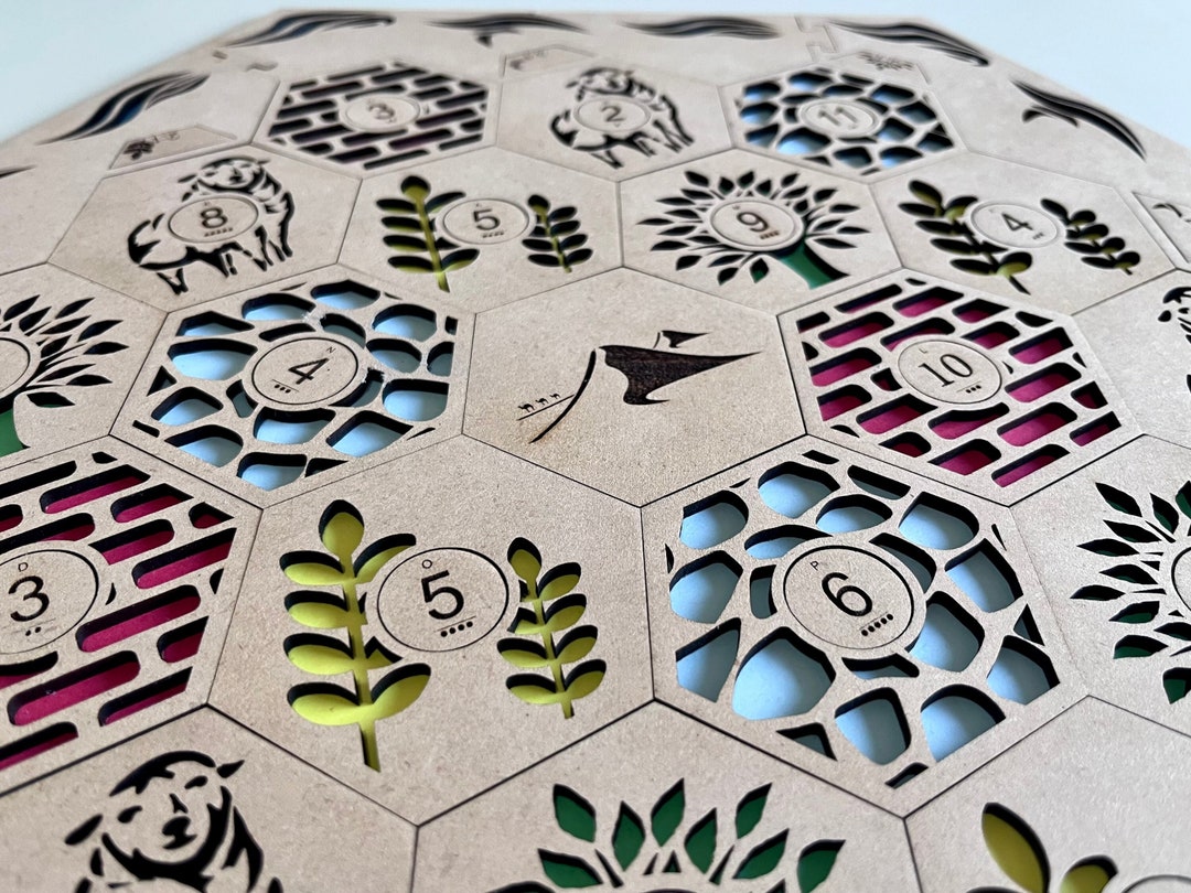 Hex Board Game Laser Cut Files lbrn2 SVG DXF AI Etsy