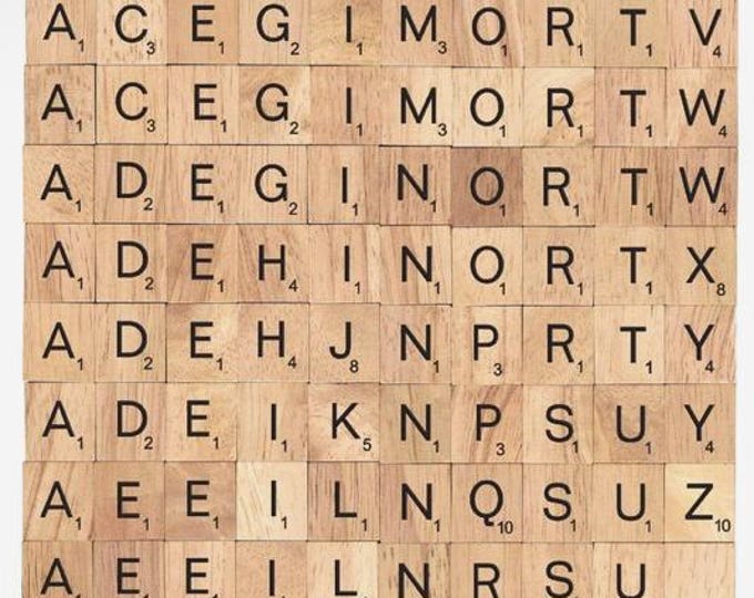 2 “ Natural Wood Scrabble Tiles, Letters, Alphabet Wall Tiles. - Etsy