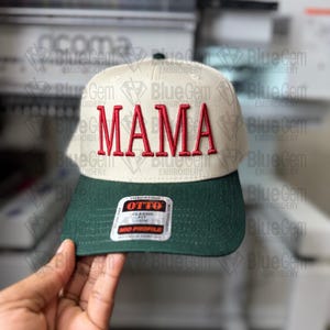 Mama Hat Embroidery Design - Mama Serif Embroidery Design- 1 Size - 3D Puff and Flat - Instant Download