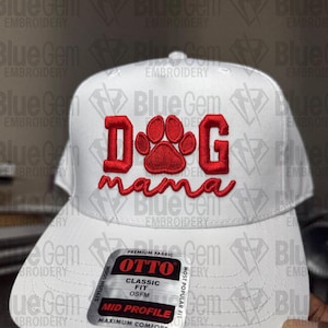Dog Mama Hat Embroidery Design - Dog Mama Embroidery Design- 1 Size - 3D Puff and Flat - Instant Download