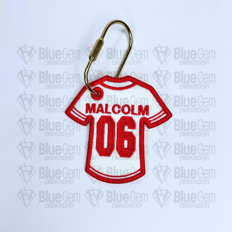In-The-Hoop Jersey Bag Tag Embroidery Design – Sports Bag Tag, 4 Sizes, BX Format Included (Instant Download)
