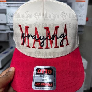Praying Mama Hat Embroidery Design - Mothers Day Hat Embroidery Design- 1 Size - Flat - Instant Download