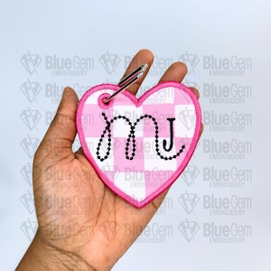 In-The-Hoop Bag Tags Embroidery Design – Applique Luggage Charm (Instant Download)