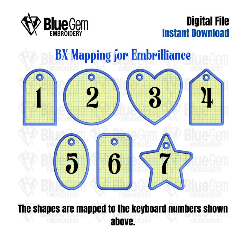 Juego de 7 diseños de etiquetas para bolsos para bordar en bastidor – Adornos para equipaje con apliques (Descarga instantánea) imagen 5
