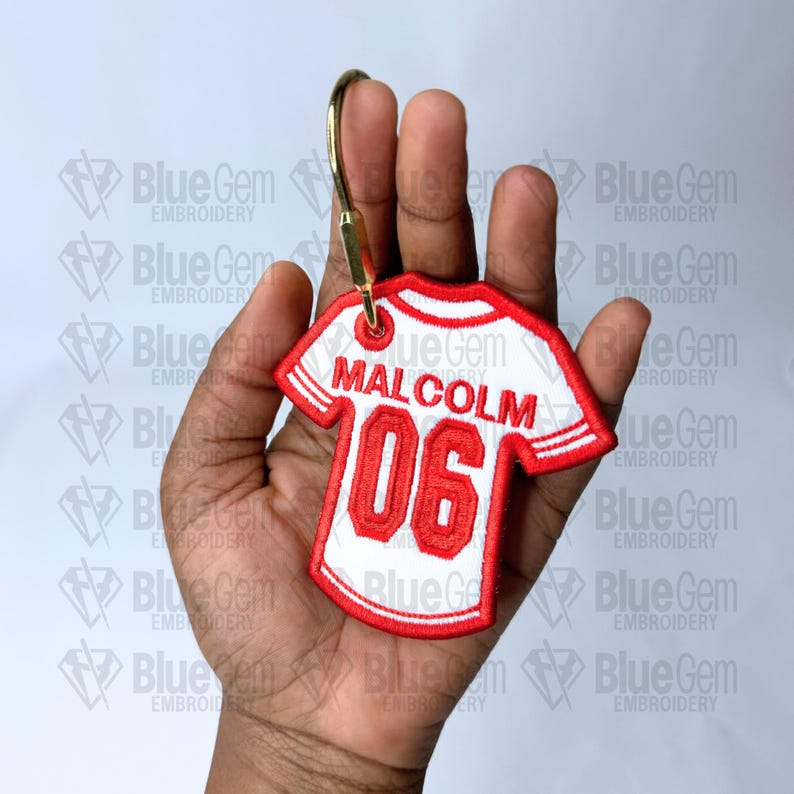 In-The-Hoop Jersey Bag Tag Embroidery Design – Sports Bag Tag, 4 Sizes, BX Format Included (Instant Download)
