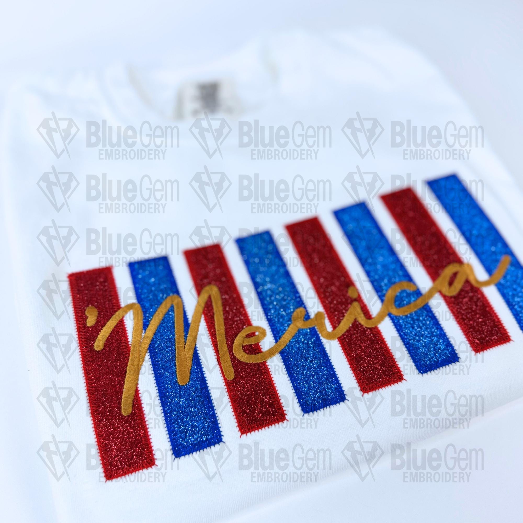 Repositional Embroidery Merica Applique Embroidery Design: Independence Day Design, 5 Sizes ...