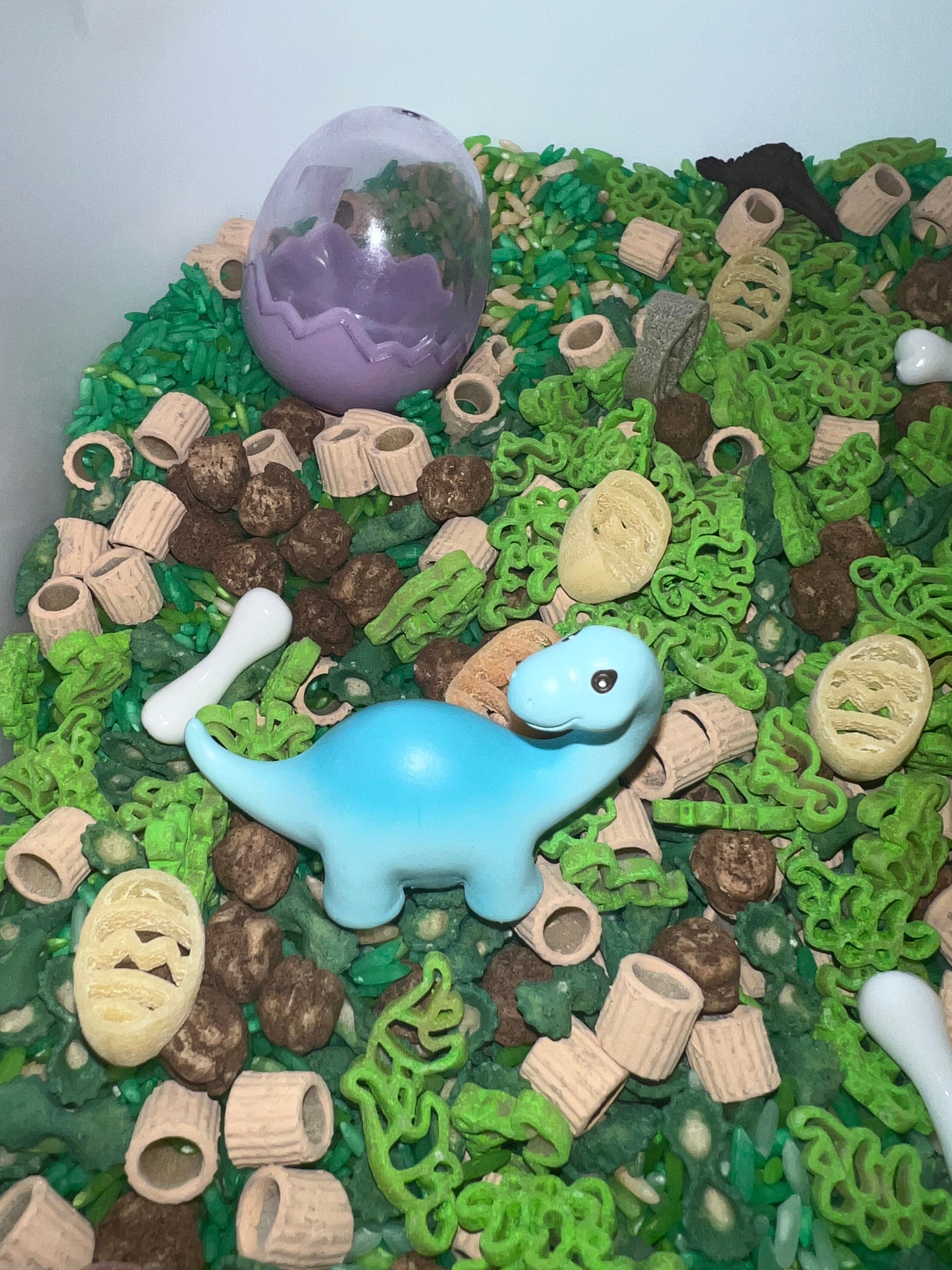 Dinosaur Sensory Rice Filler - Pasta Sensory Filler - Dinosaur Sensory ...