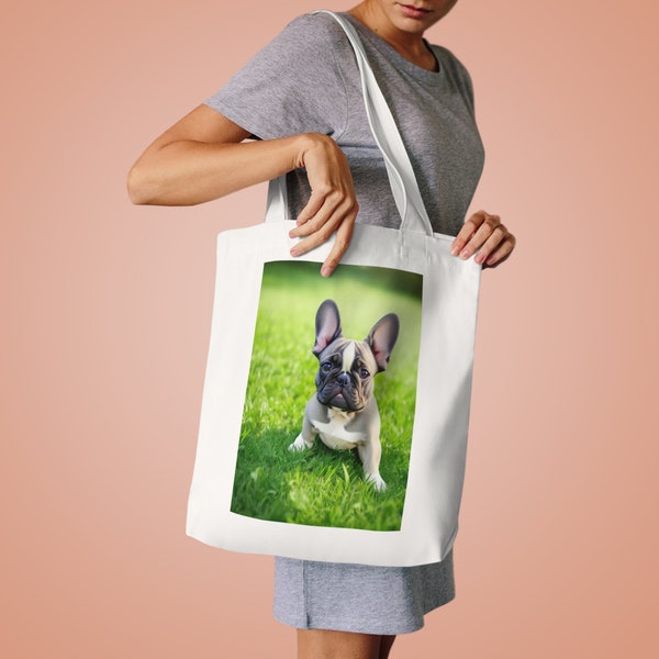 Tote Bag Bouledogue Français Tote Bag pour cadeau Cute Tote Bag Idée cadeau