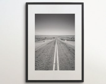 Australia, Outback Road, Desert, Instant Download, Black White Photography, Wall Art, Travel Poster, Australia Art Print, Country Road