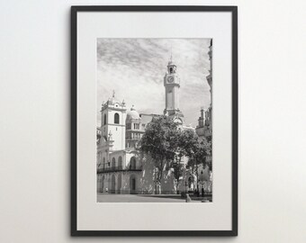 Buenos Aires, Argentina, Instant Download, Black White Photography, Wall Art, Travel Poster, Argentina Art Print, South America
