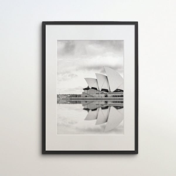 Sydney, Australia, Opera House, Instant Download, Black White Photography, Wall Art, Travel Poster, Australia Art Print, Architecture