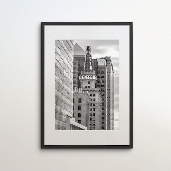 Salt Lake City, Utah, Skyscraper, United States, Instant Download, Black White Photography, Travel Poster, USA Art Print, Walker Center