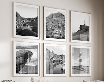 Newfoundland and Labrador Black & White Wall Art Set of 6, Canada Prints, Instant Download, Canada Posters, St. John's, Nordic