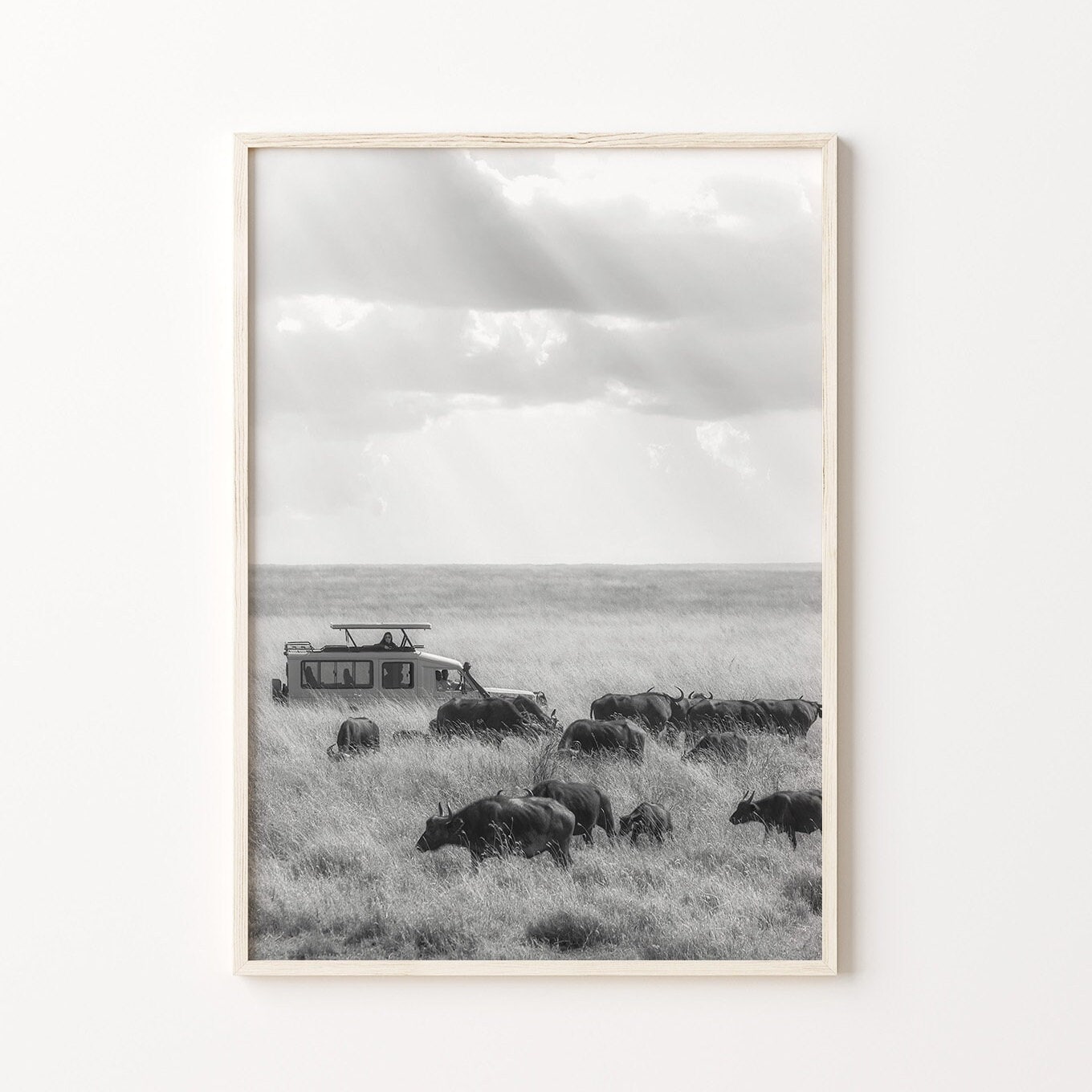 Africa Black & White Wall Art Set of 6, African Safari Prints, Instant ...
