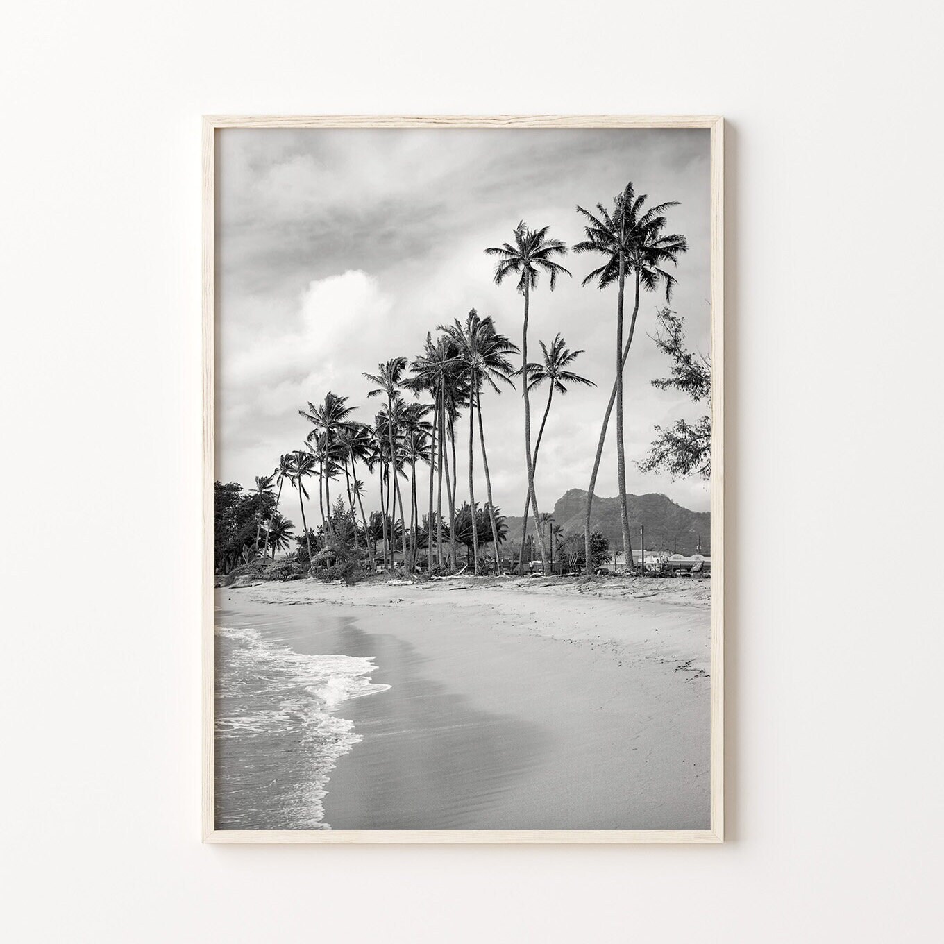 Hawaii Black & White Wall Art Set of 6, Hawaii Beach Prints, Instant ...