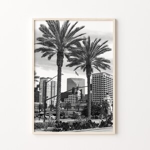 San Diego zwart-witte muurkunst set van 6, San Diego City prints, Instant Download, Gallery Wall Set, California Mission Beach posters afbeelding 9