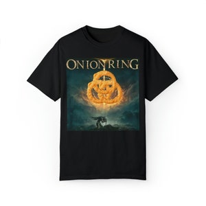Onion Ring Elden Ring Funny Meme T-shirt Graphic Tee Shirt Unisex