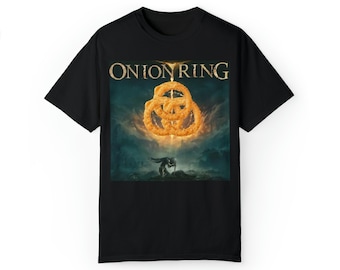 Onion Ring Elden Ring Funny Meme T-shirt Graphic Tee Shirt Unisex