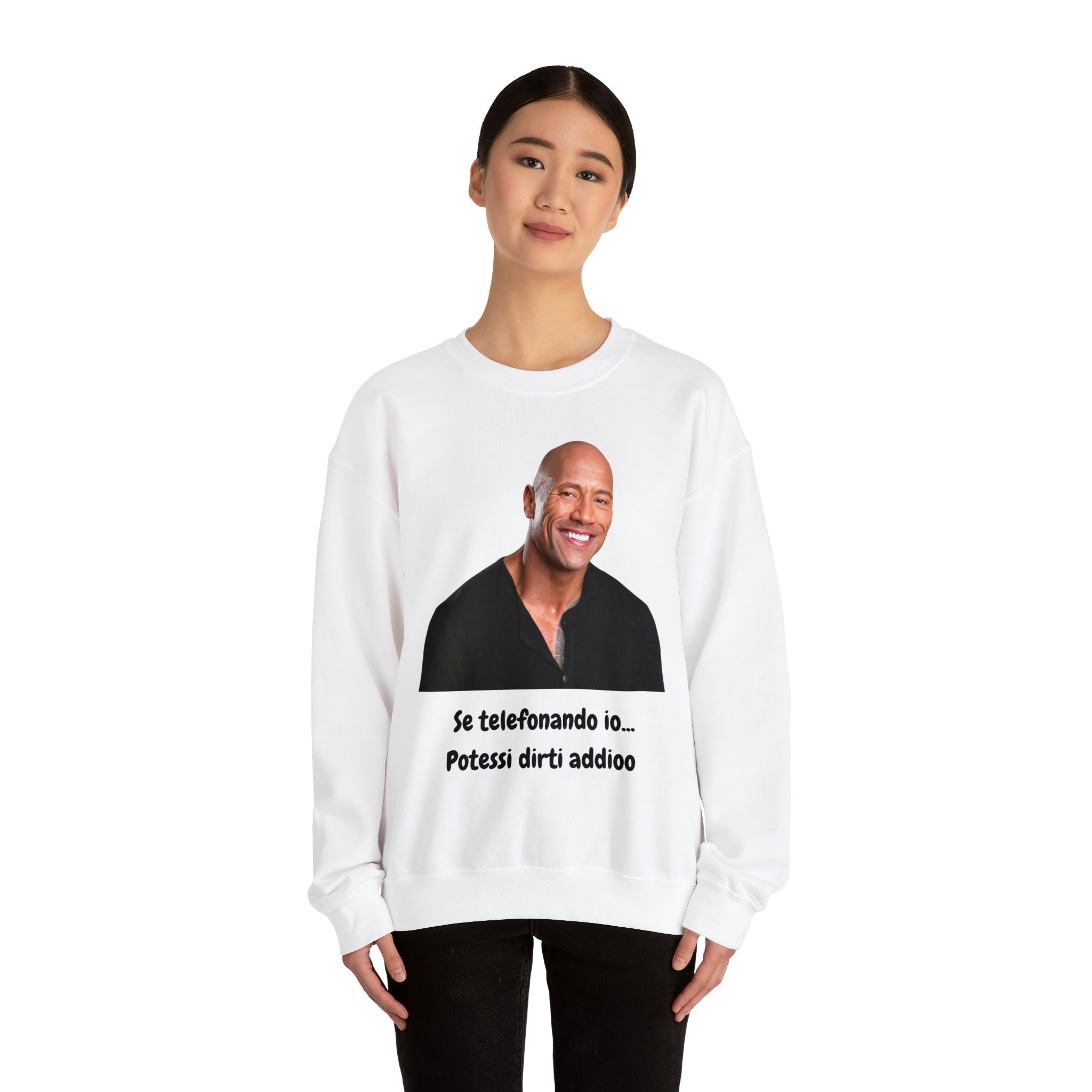 Crewneck Sweatshirt the Rock Meme If Calling Etsy