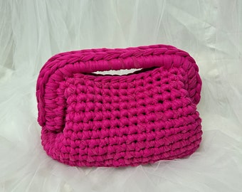 bolsos de mano de crochet con cierre de resorte