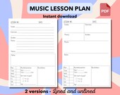 Music Lesson Plan Practice Sheet Student Musician Log Digital Download Printable Music Practice Plan Teacher Organiser Music Education