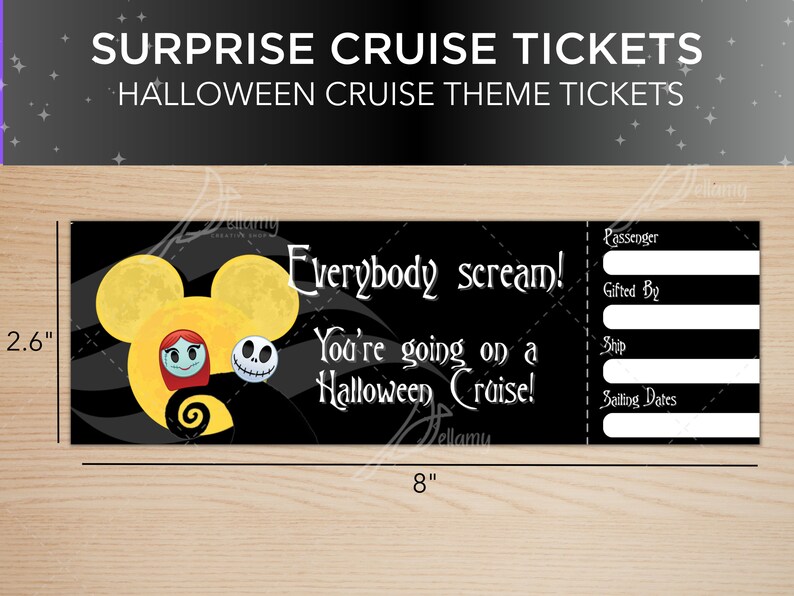 Surprise Cruise Ticket Halloween Cruise Surprise Boarding Pass Cruise ...