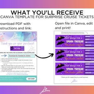 Surprise Cruise Ticket Halloween on the High Seas Printable Surprise ...