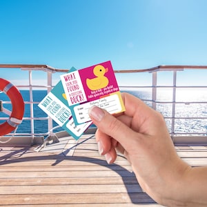 Cruise Ducks Tags, was für ein Glück hast du eine Ente gefunden, quadratisch, sofort download, zu Hause ausdrucken, Ententags