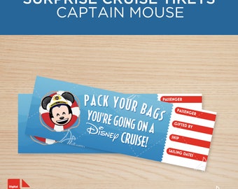 Captain Mickey Surprise Cruise Tickets, DCL Gift (Digital Download)