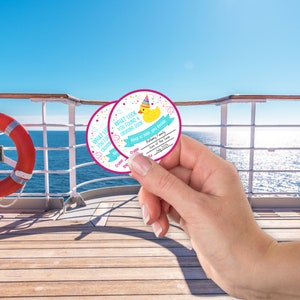 Birthday Cruise Duck Tags Party Cruise Duck Tags Round Printable Digital Download Instant Download Cruising Duck Labels Printable Tag