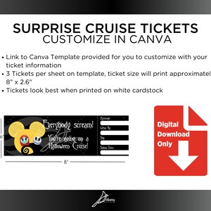 Surprise Cruise Ticket Halloween Cruise Surprise Boarding Pass Cruise ...