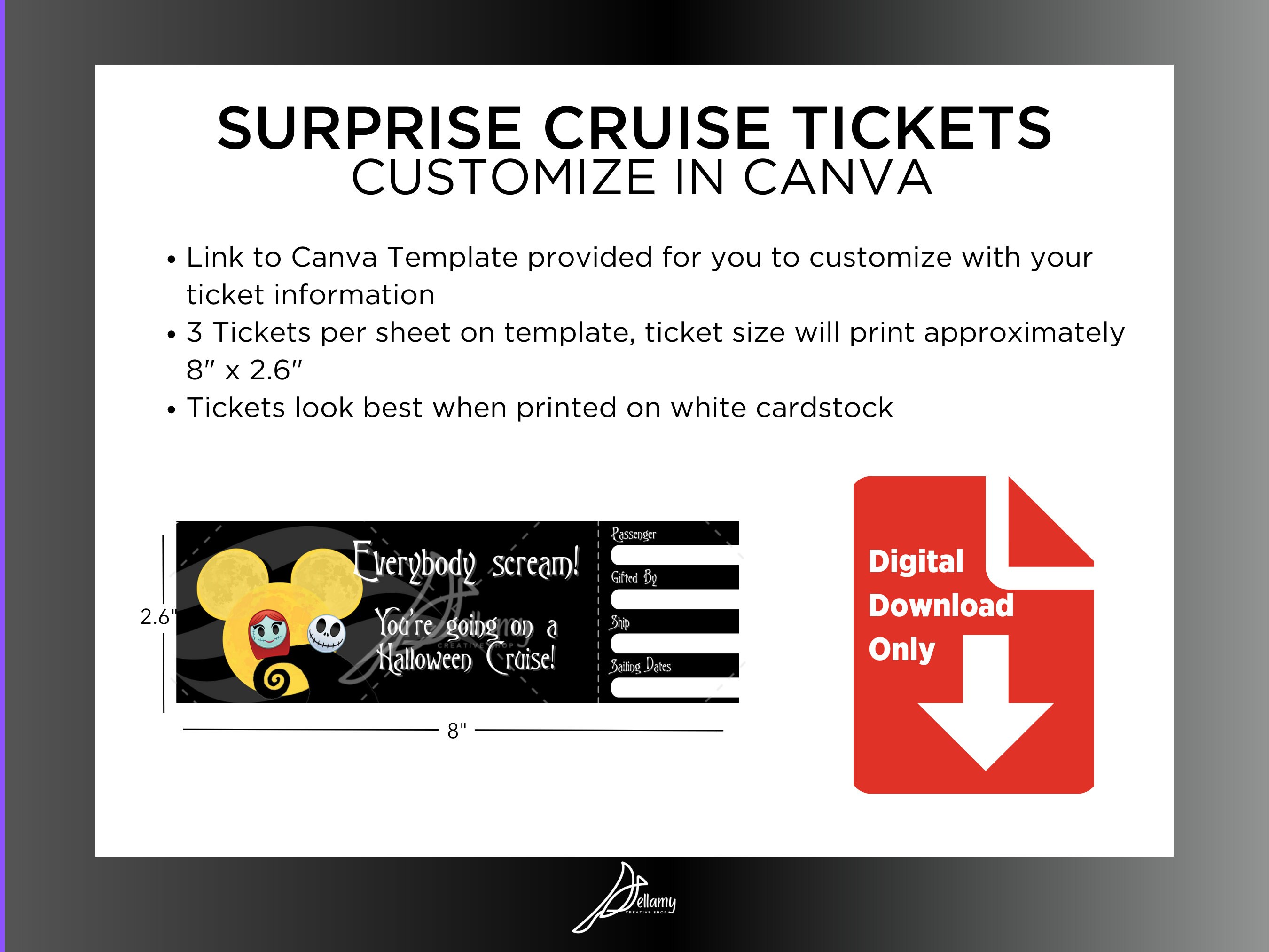 Surprise Cruise Ticket Halloween Cruise Surprise Boarding Pass Cruise ...
