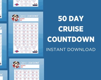 Cruise Countdown, INSTANT DOWNLOAD, Captain Mickey Cruise Countdown, DCL Printable Cruise Countdown