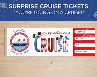 Surprise Cruise Ticket Reveal: Printable Boarding Pass (Digital Download)