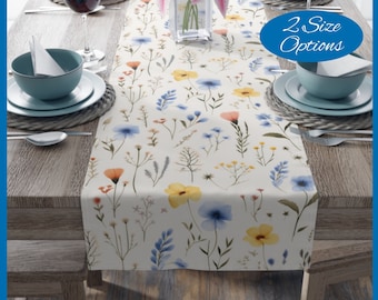 Wildflower Table Runner, Choice of Fabrics, 2 Available Sizes