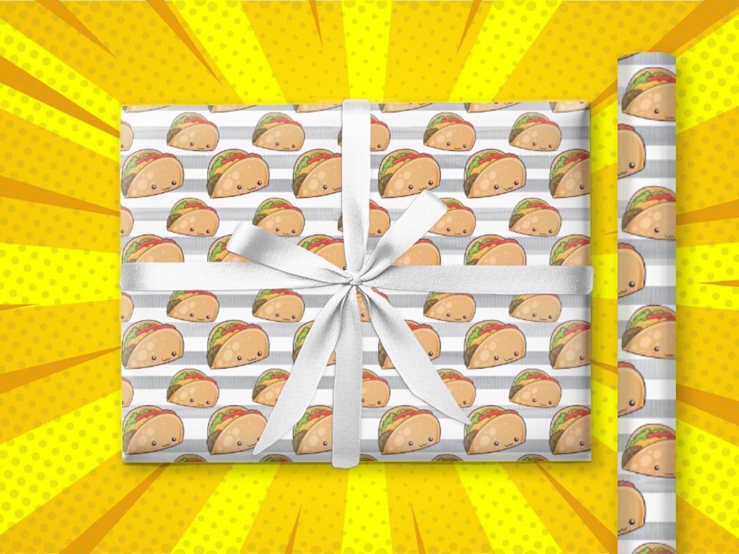 Funny Wrapping Paper Taco Wrapping Paper Roll 3 Available Etsy