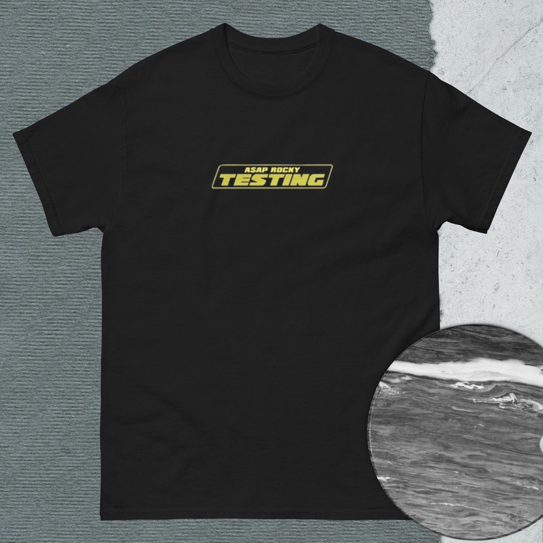Asap Rocky Testing Tshirt, Asap Rocky Shirt, Box Logo Tshirt, Hip Hop