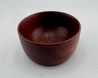 Plato para anillos de madera de palo morado / Pequeño cuenco para joyas hecho a mano, acabado apto para alimentos