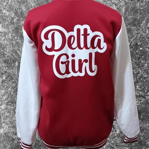 Delta-Signatur-Theta Sorority Letterman Jacke