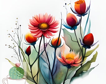 Wildblumen Print - Digitaler Download