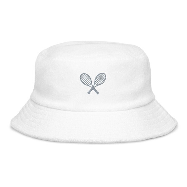 Embroidered Tennis Bucket Hat Etsy