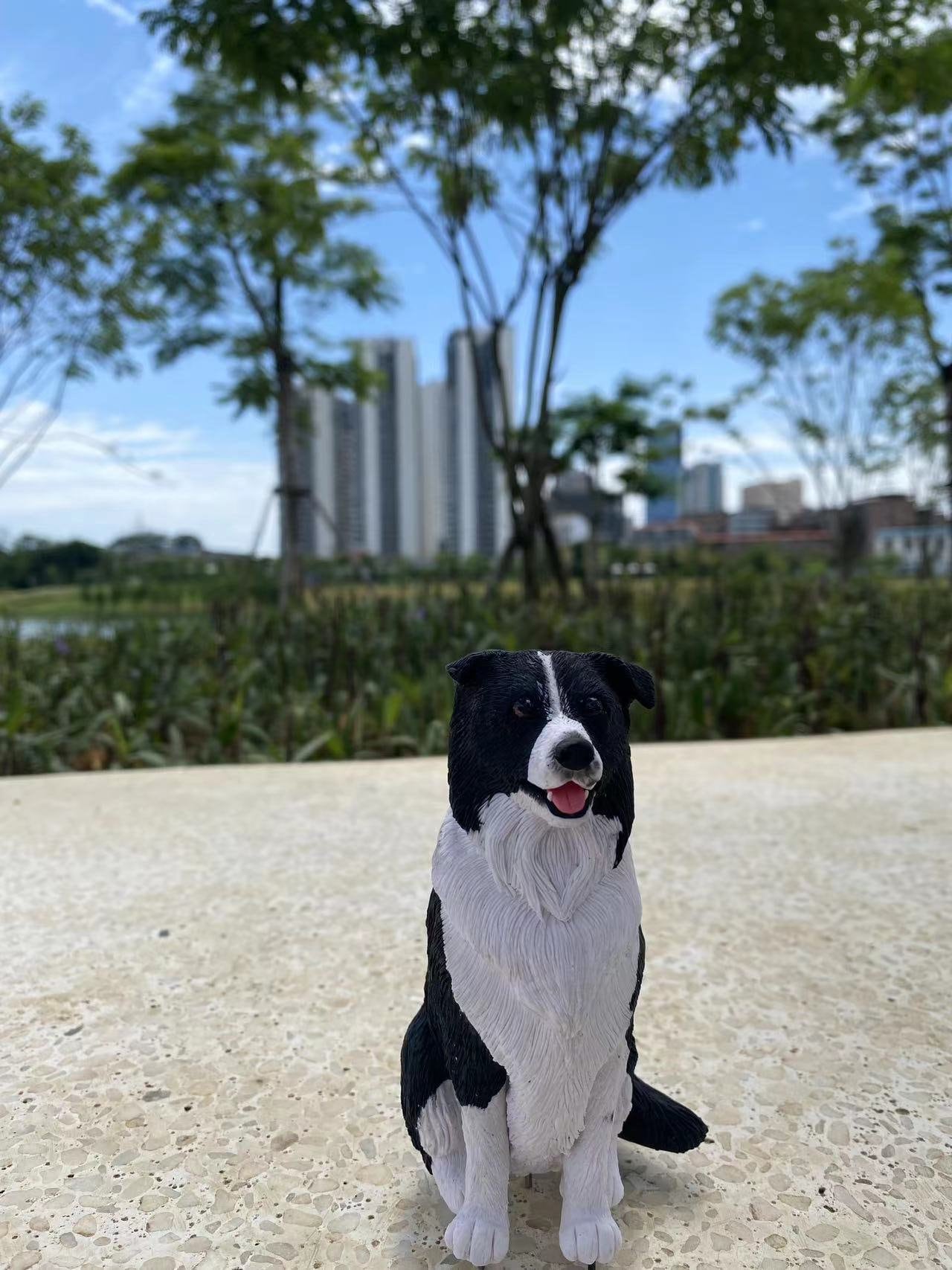 DOG SCULPTURE Custom Dog Sculpture Border Collie Statue Etsy