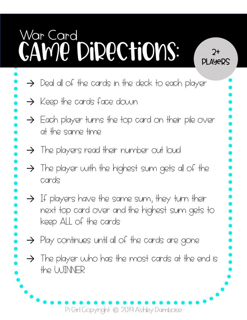War Card Game- Place Value- Expanded Form- Unit Form- Word Form ...