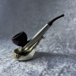 Vintage Kirsten Aluminum & Briar Pipe | Seattle USA Estate Pipe with Rusticated Bowl