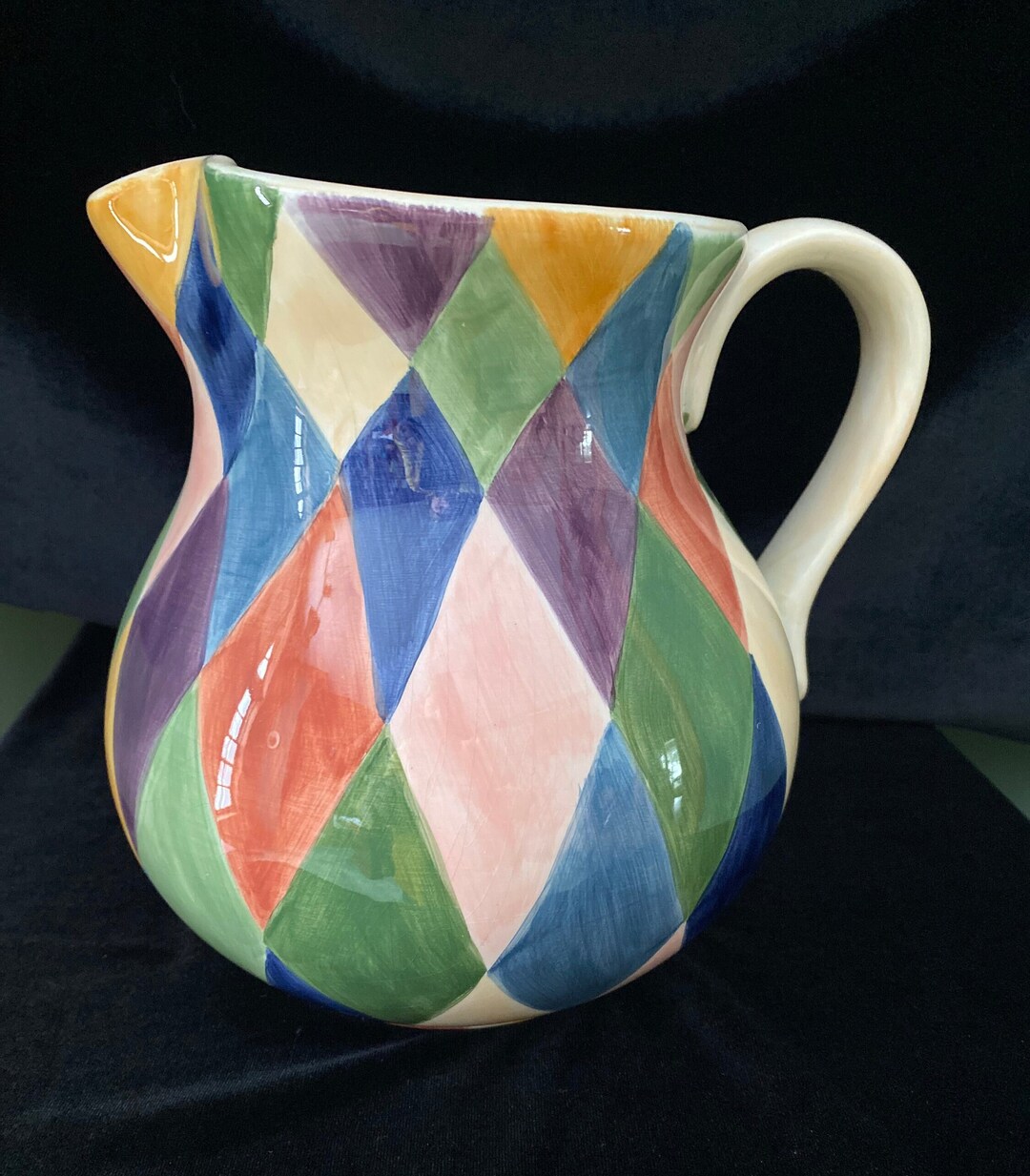 Table Pitcher Table Pitcher, Carnival Style, by Tabletops Unlimited, Hand Painted ...