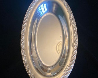 Oval Serving Platter, Silverplate, c. 1970's