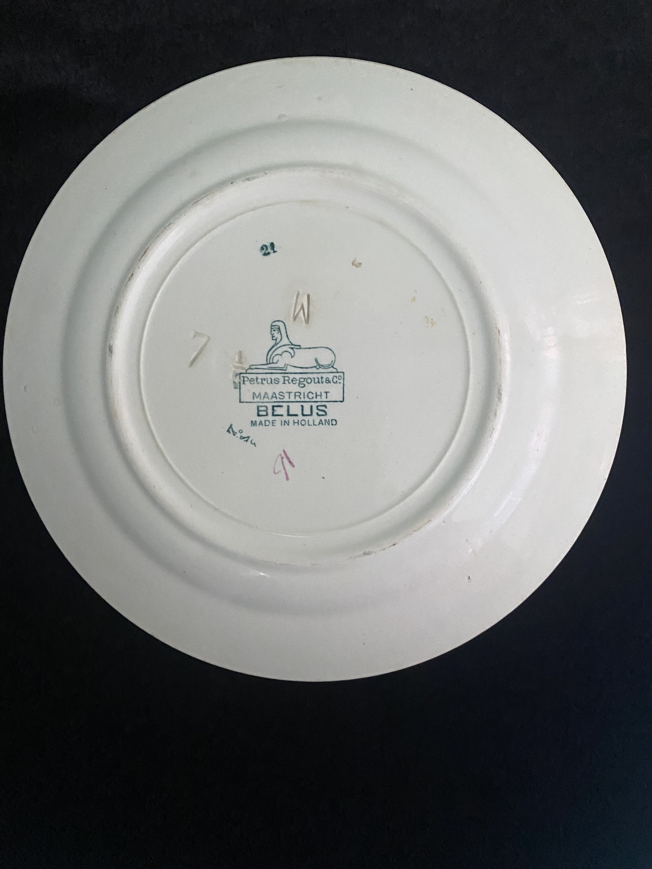 Antique Petrus Regout Maastricht Timor Plate Netherlands