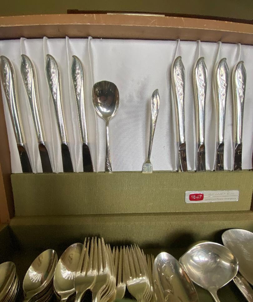 1847 Rogers Bros “springtime” Silverplate Flatware Set, 62-piece ...